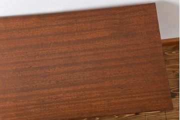 アンティーク家具　アンティーク 天板一枚板 古材を使った鉄脚テーブル(9)(作業台、机)