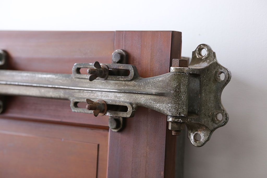 アンティーク 珍品!古い氷屋のシャビーな冷蔵室ドア(1)(扉、冷蔵庫)