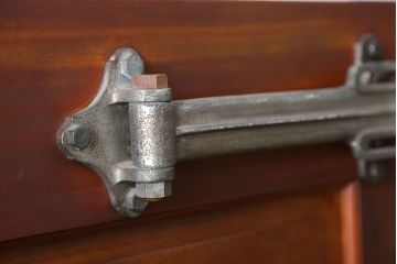 アンティーク 珍品!古い氷屋のシャビーな冷蔵室ドア(1)(扉、冷蔵庫)