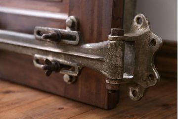 アンティーク 珍品!古い氷屋のシャビーな冷蔵室ドア(1)(扉、冷蔵庫)