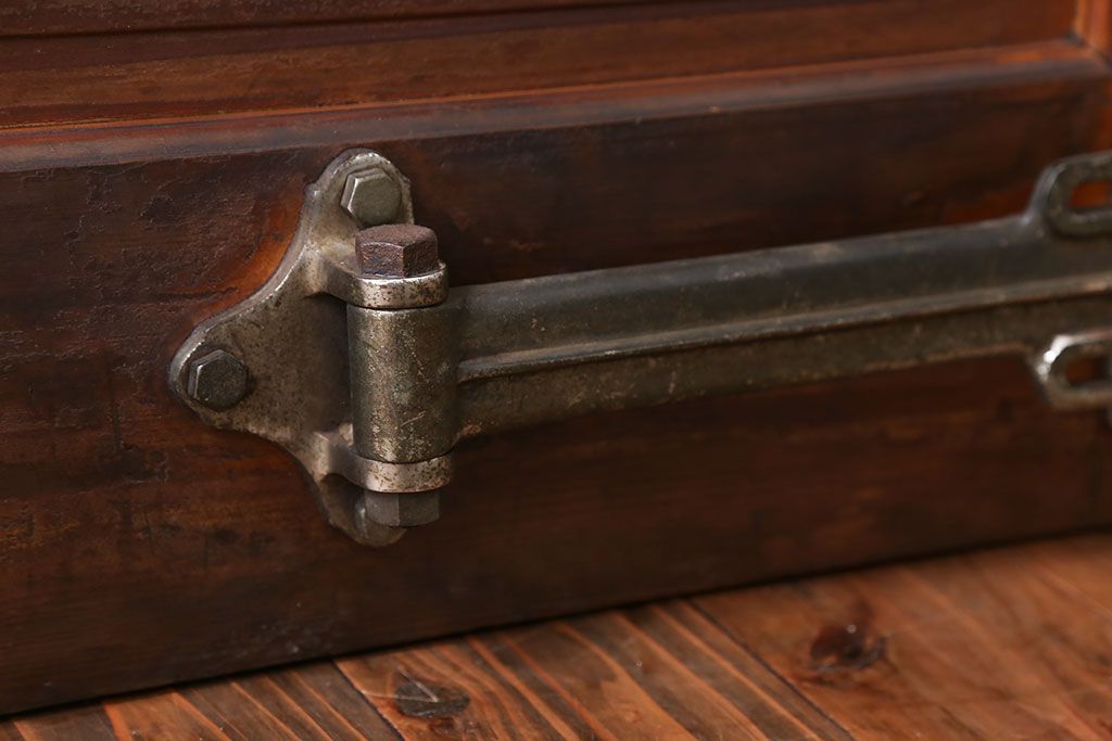 アンティーク 珍品!古い氷屋のシャビーな冷蔵室ドア(1)(扉、冷蔵庫)