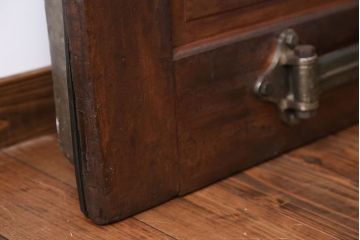 アンティーク 珍品!古い氷屋のシャビーな冷蔵室ドア(1)(扉、冷蔵庫)