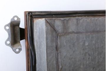 アンティーク 珍品!古い氷屋のシャビーな冷蔵室ドア(1)(扉、冷蔵庫)