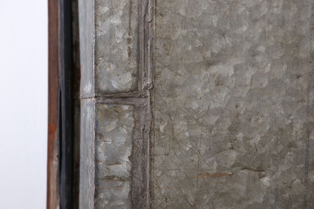 アンティーク 珍品!古い氷屋のシャビーな冷蔵室ドア(1)(扉、冷蔵庫)