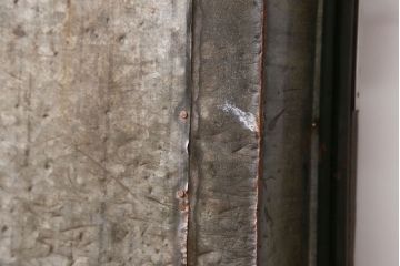 アンティーク 珍品!古い氷屋のシャビーな冷蔵室ドア(1)(扉、冷蔵庫)