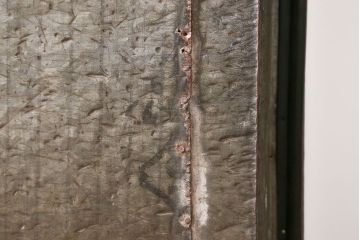 アンティーク 珍品!古い氷屋のシャビーな冷蔵室ドア(1)(扉、冷蔵庫)