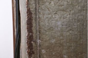 アンティーク 珍品!古い氷屋のシャビーな冷蔵室ドア(1)(扉、冷蔵庫)