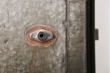 アンティーク 珍品!古い氷屋のシャビーな冷蔵室ドア(1)(扉、冷蔵庫)