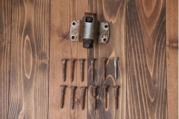 アンティーク 珍品!古い氷屋のシャビーな冷蔵室ドア(1)(扉、冷蔵庫)