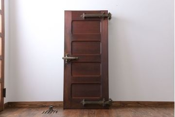 アンティーク 珍品 古い氷屋の冷蔵室のドア(2)(扉、冷蔵庫)