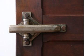 アンティーク 珍品 古い氷屋の冷蔵室のドア(2)(扉、冷蔵庫)
