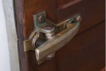 アンティーク 珍品 古い氷屋の冷蔵室のドア(2)(扉、冷蔵庫)