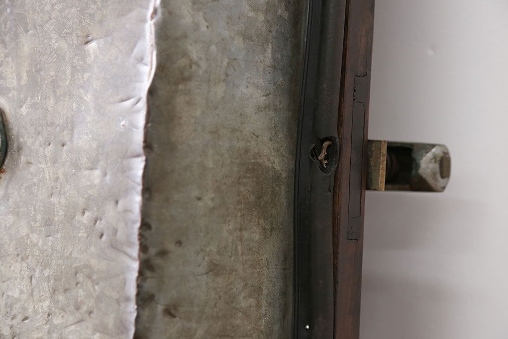 アンティーク 珍品 古い氷屋の冷蔵室のドア(2)(扉、冷蔵庫)