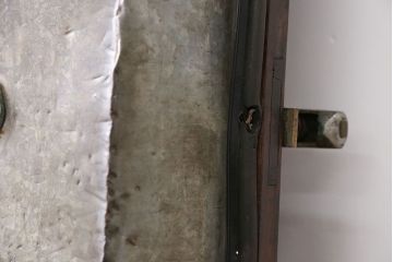 アンティーク 珍品 古い氷屋の冷蔵室のドア(2)(扉、冷蔵庫)