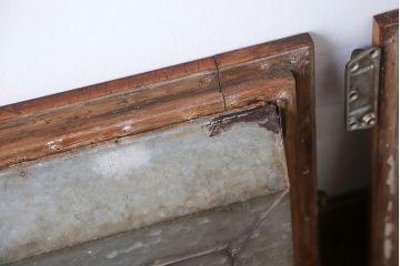 アンティーク 珍品 古い氷屋の冷蔵室のドア 2枚セット