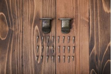 アンティーク 珍品 古い氷屋の冷蔵室のドア 2枚セット