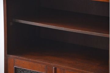 アンティーク家具　アンティーク 古いナラ材の縦型ブックケース(本棚、収納棚)