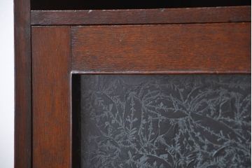 アンティーク家具　アンティーク 古いナラ材の縦型ブックケース(本棚、収納棚)