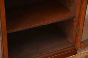 アンティーク家具　アンティーク 古いナラ材の縦型ブックケース(本棚、収納棚)