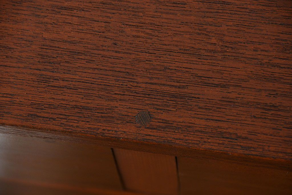 レトロ家具　昭和レトロ 薄型4杯引き出し付き本棚