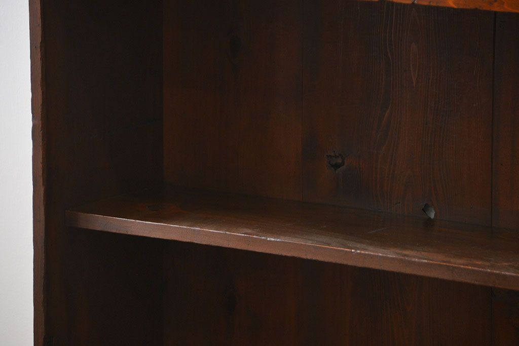 レトロ家具　昭和レトロ 薄型4杯引き出し付き本棚