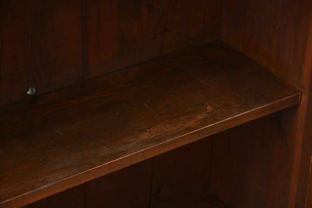 レトロ家具　昭和レトロ 薄型4杯引き出し付き本棚