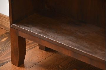 レトロ家具　昭和レトロ 薄型4杯引き出し付き本棚