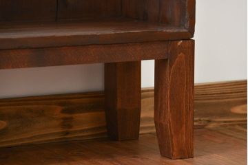 レトロ家具　昭和レトロ 薄型4杯引き出し付き本棚