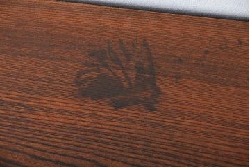 アンティーク家具　アンティーク 古い欅材の薄型両袖机(サイドテーブル)