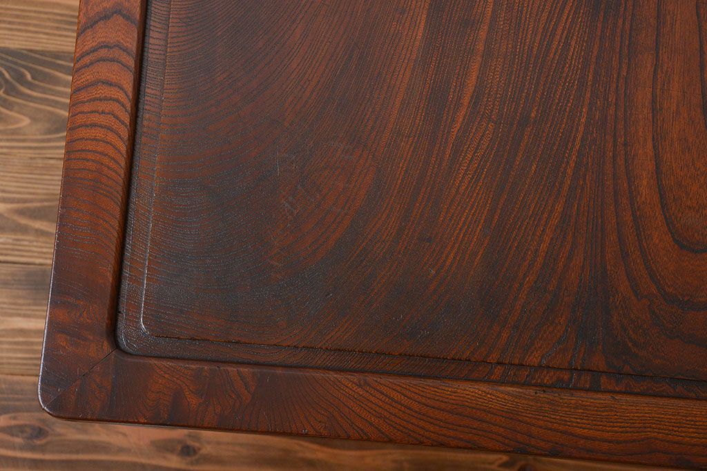 アンティーク家具　アンティーク 鉄脚のスクエアコーヒーテーブル(センターテーブル)