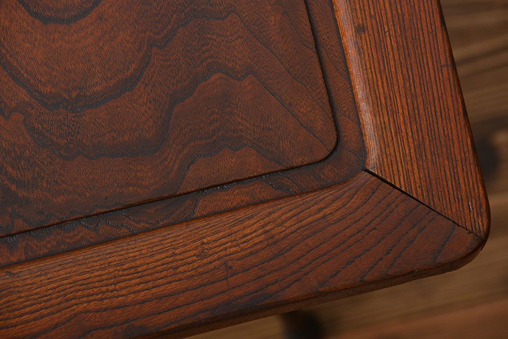 アンティーク家具　アンティーク 鉄脚のスクエアコーヒーテーブル(センターテーブル)