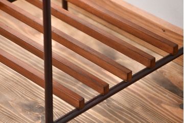 アンティーク家具　アンティーク 鉄脚のスクエアコーヒーテーブル(センターテーブル)