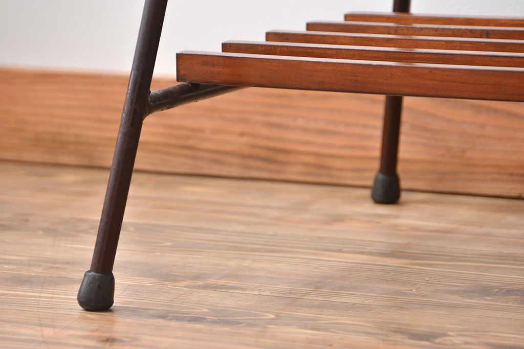 アンティーク家具　アンティーク 鉄脚のスクエアコーヒーテーブル(センターテーブル)