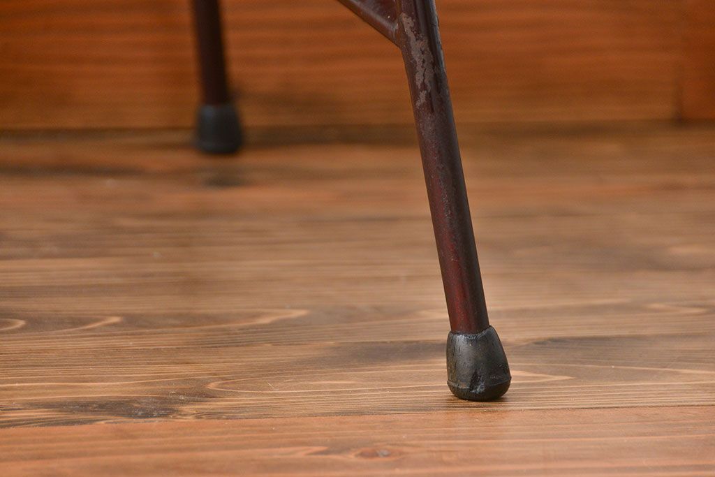 アンティーク家具　アンティーク 鉄脚のスクエアコーヒーテーブル(センターテーブル)