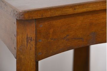 アンティーク雑貨　アンティーク 古いナラ材の花台(サイドテーブル)