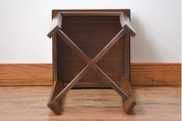 アンティーク雑貨　アンティーク 古いナラ材の花台(サイドテーブル)