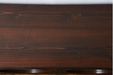 アンティーク家具　アンティーク 大正ロマン 丸窓の脚付きローボード(テレビボード)