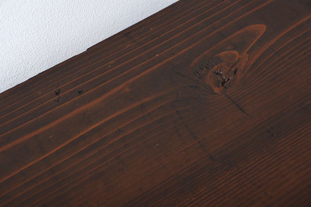 アンティーク家具　アンティーク 大正ロマン 丸窓の脚付きローボード(テレビボード)