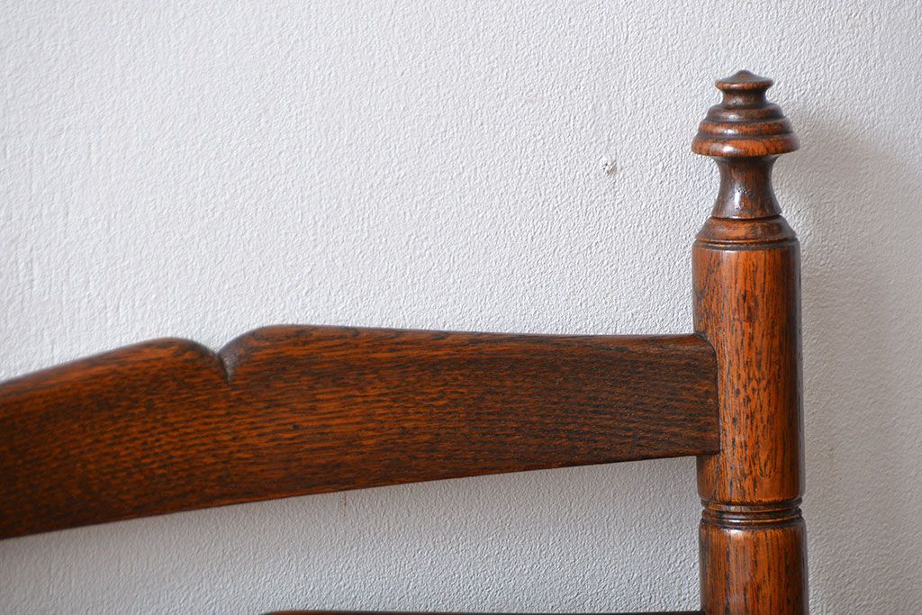 レトロ家具　昭和レトロ　1970年頃ナラ材のダイニングチェア2脚セット(椅子)