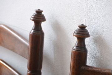 レトロ家具　昭和レトロ　1970年頃ナラ材のダイニングチェア2脚セット(椅子)