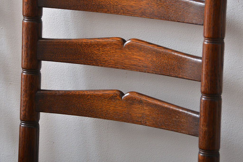 レトロ家具　昭和レトロ　1970年頃ナラ材のダイニングチェア2脚セット(椅子)