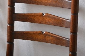 レトロ家具　昭和レトロ　1970年頃ナラ材のダイニングチェア2脚セット(椅子)