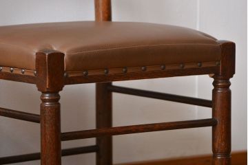 レトロ家具　昭和レトロ　1970年頃ナラ材のダイニングチェア2脚セット(椅子)