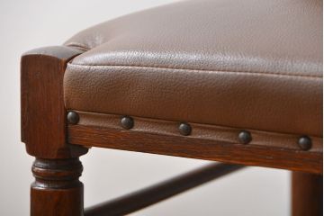 レトロ家具　昭和レトロ　1970年頃ナラ材のダイニングチェア2脚セット(椅子)