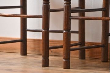 レトロ家具　昭和レトロ　1970年頃ナラ材のダイニングチェア2脚セット(椅子)