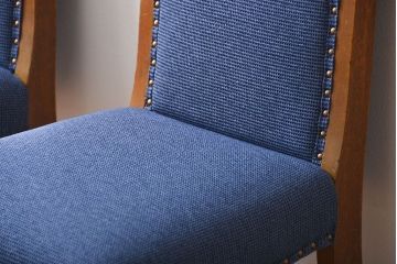 アンティーク家具　古い木のアンティークなダイニングチェア2脚セット