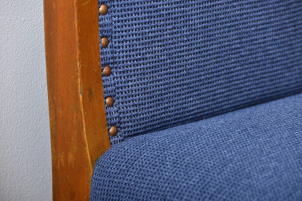 アンティーク家具　古い木のアンティークなダイニングチェア2脚セット