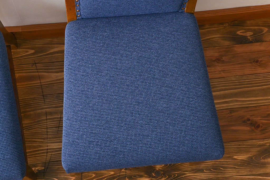 アンティーク家具　古い木のアンティークなダイニングチェア2脚セット