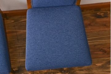 アンティーク家具　古い木のアンティークなダイニングチェア2脚セット