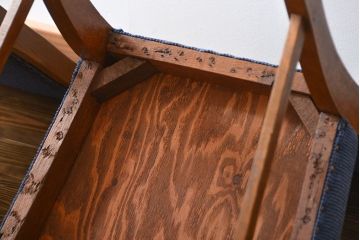 アンティーク家具　古い木のアンティークなダイニングチェア2脚セット